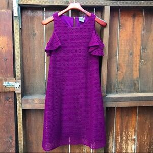 💄 Boutique Plum Floral Lace Sun Dress